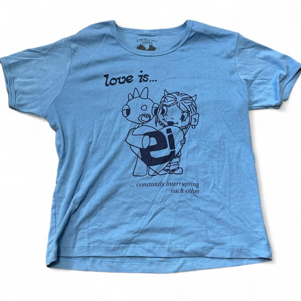Blue Short Sleeve Emergency Intercom Baby tee